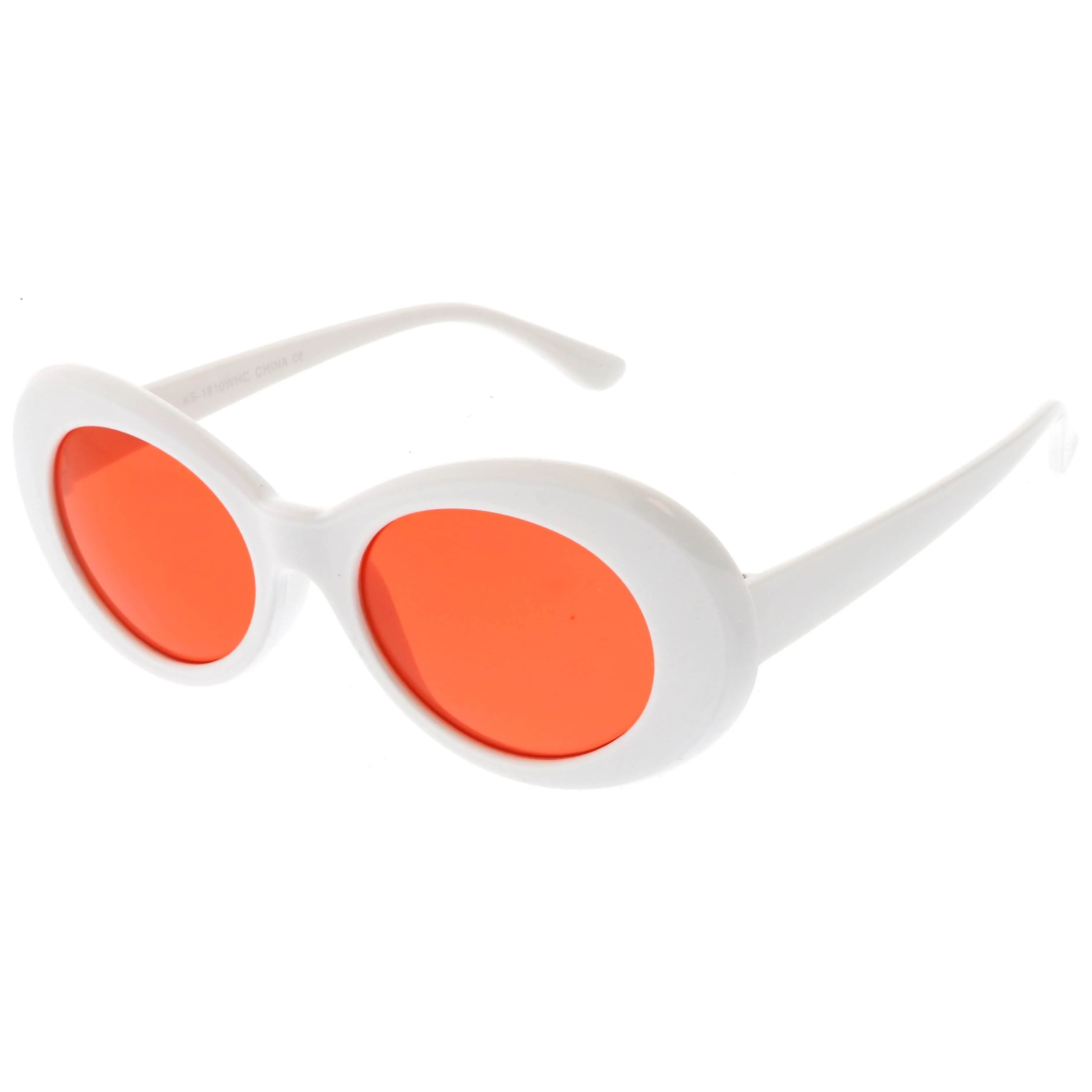 1990's Goggle Oval Colored Lens Sunglasses