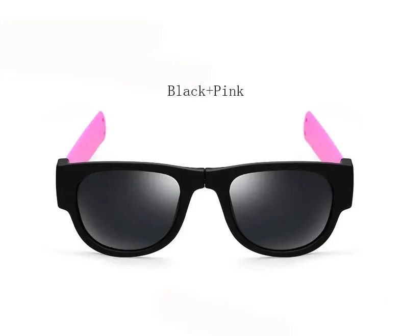 2023 new Brand Designer men or women Interesting foldable soft Frame Sunglasses female Mirror Square Sun Glasses