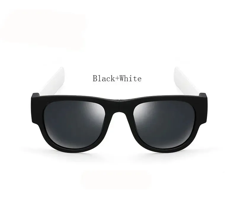 2023 new Brand Designer men or women Interesting foldable soft Frame Sunglasses female Mirror Square Sun Glasses