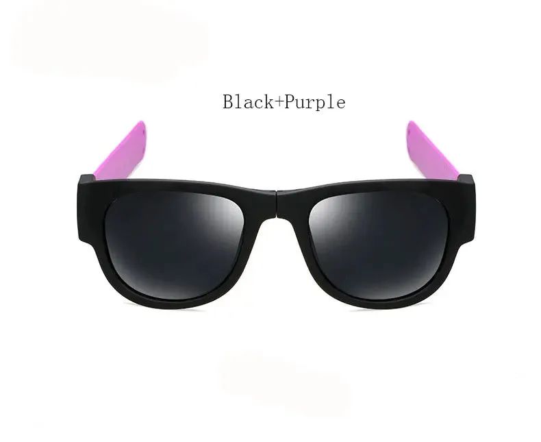 2023 new Brand Designer men or women Interesting foldable soft Frame Sunglasses female Mirror Square Sun Glasses