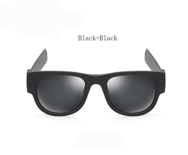 2023 new Brand Designer men or women Interesting foldable soft Frame Sunglasses female Mirror Square Sun Glasses