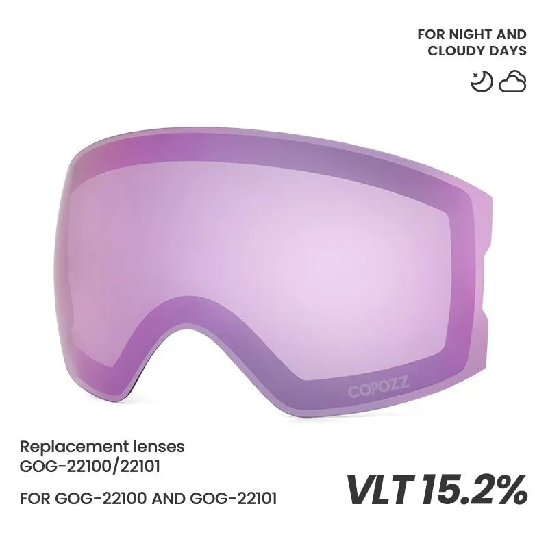 22101 and 22100 Ski Goggles Magnetic Replacement Lenses Spherical lens and Cylindrical lens