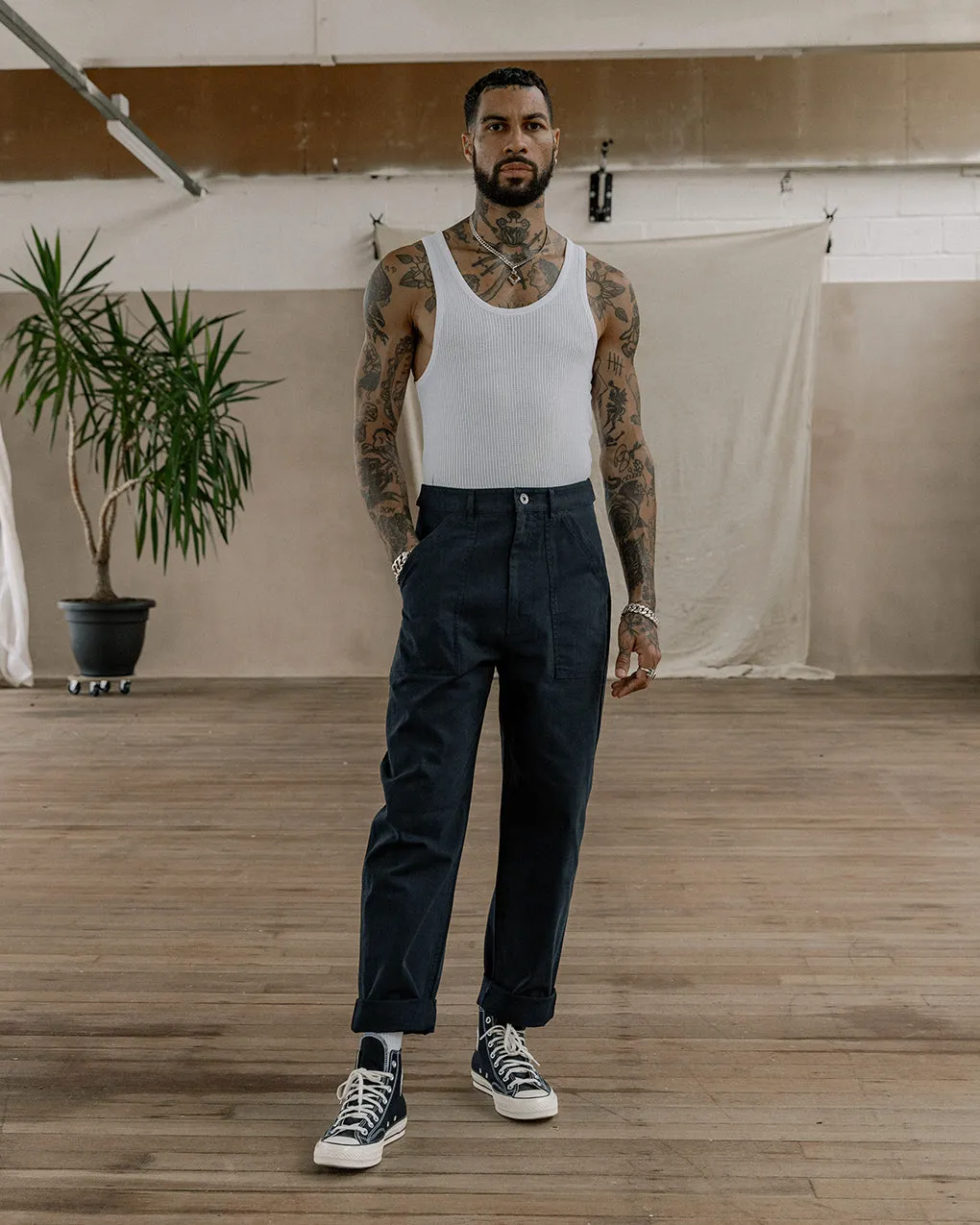 304 Service Fatigue Pants - Navy