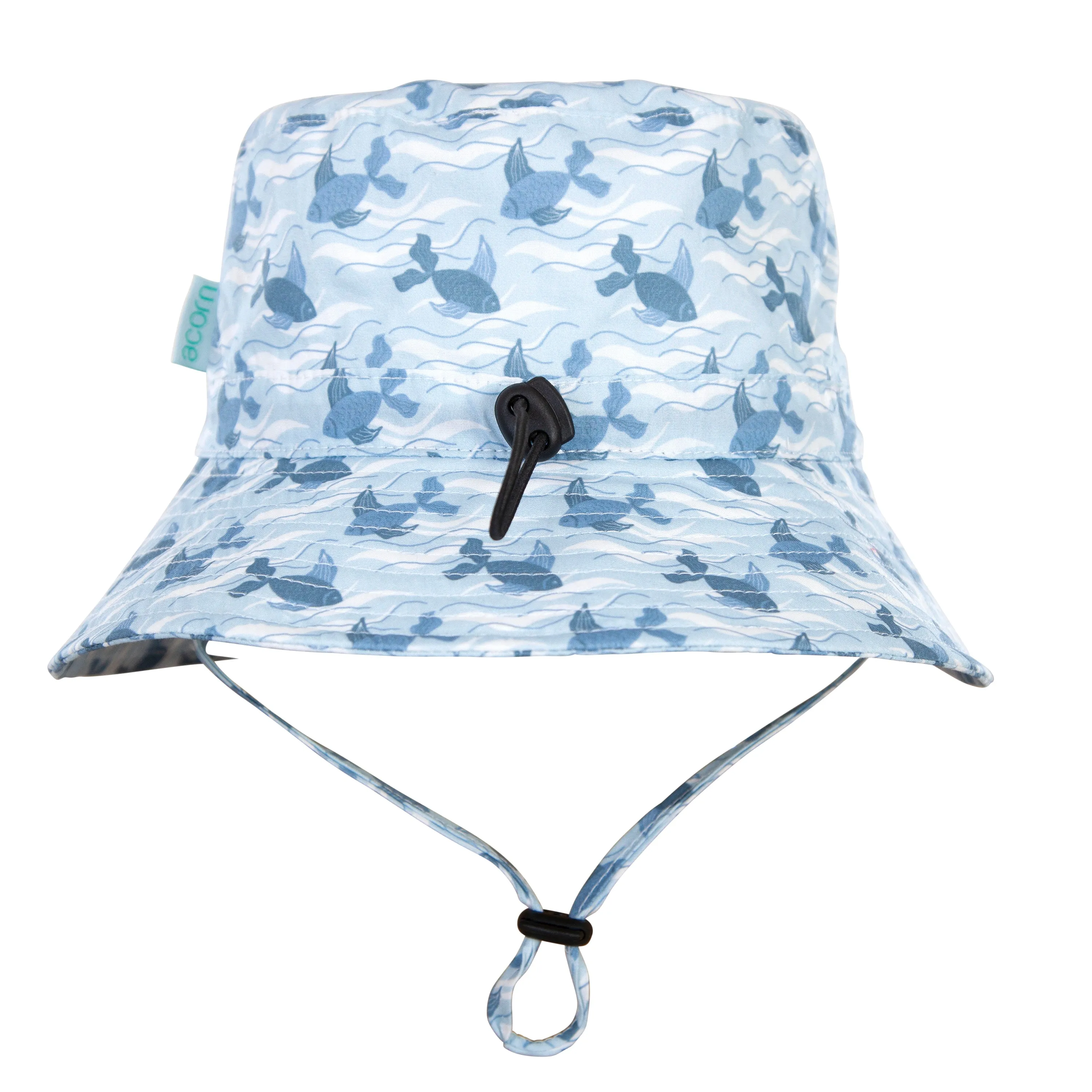 Acorn Wide Brim Bucket Hat - Swimming Fish