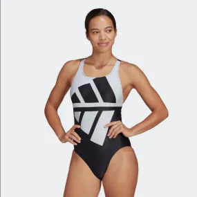 Adidas Logo Graphic women's one-piece swimming swimsuit HB1675 black white