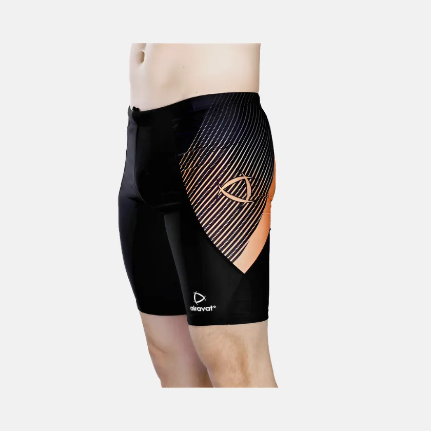 Airavat Fierce Men's Swimming Jammer -Black/Orange