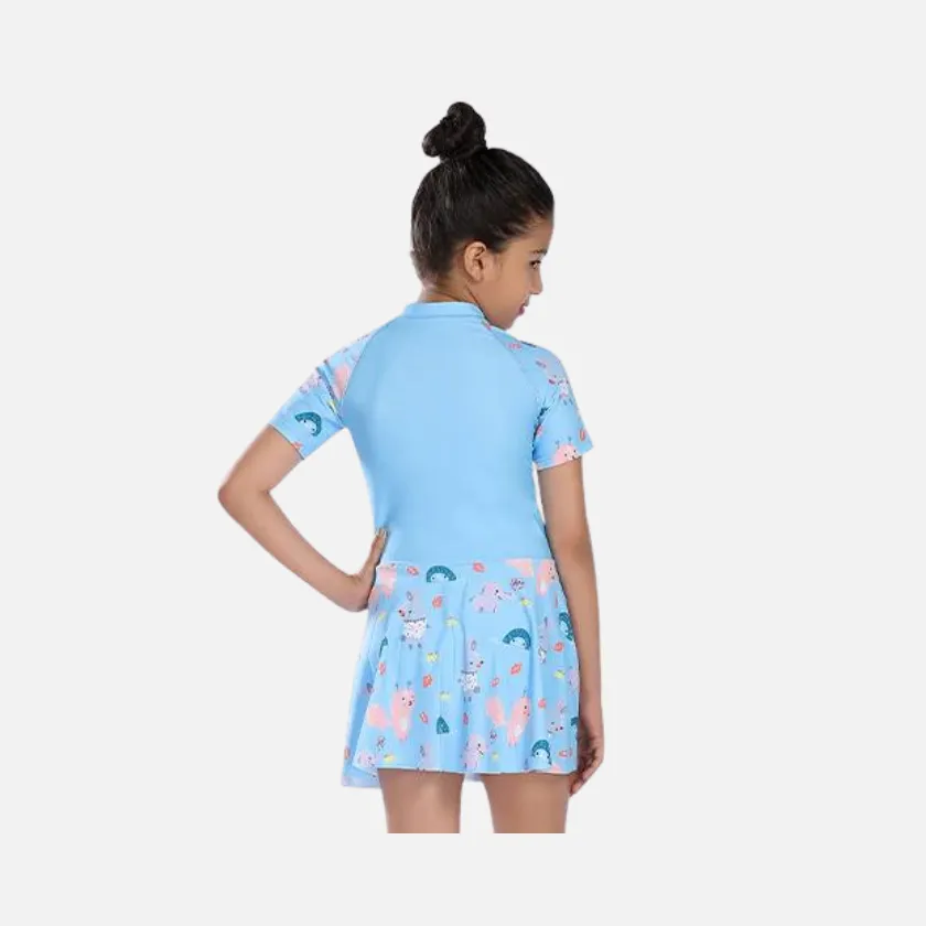 Airavat Ocen Diva Kids Girl Swimming Costume -Light Blue