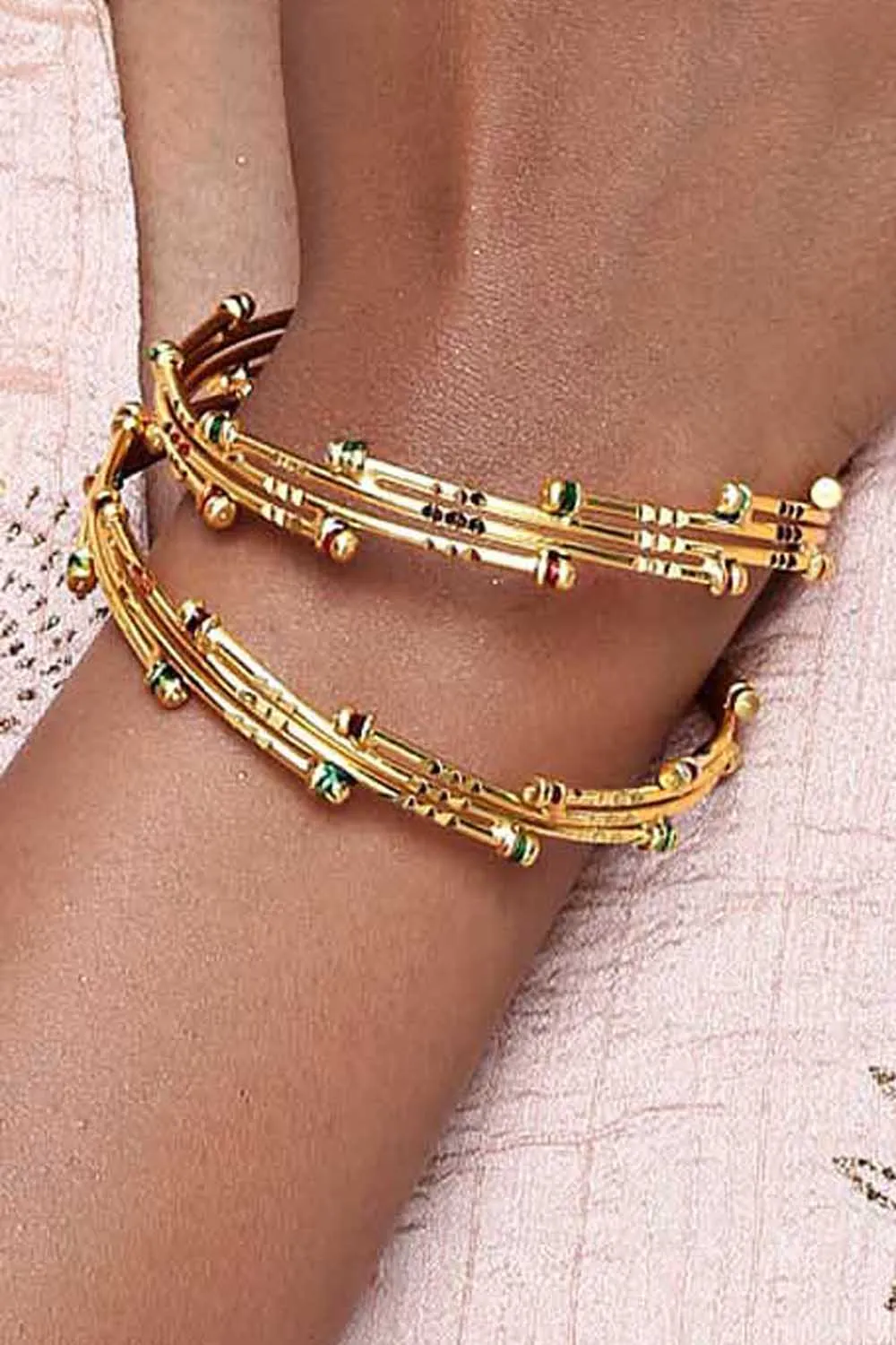 Alloy Bangles in Gold