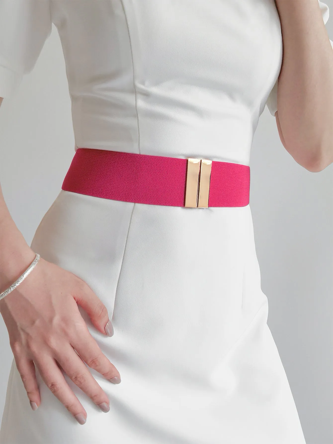 Alloy Buckle Elastic Belt ( 12 Colors )