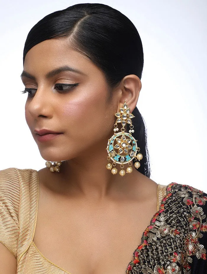 Alloy Chandelier Earrings in Gold