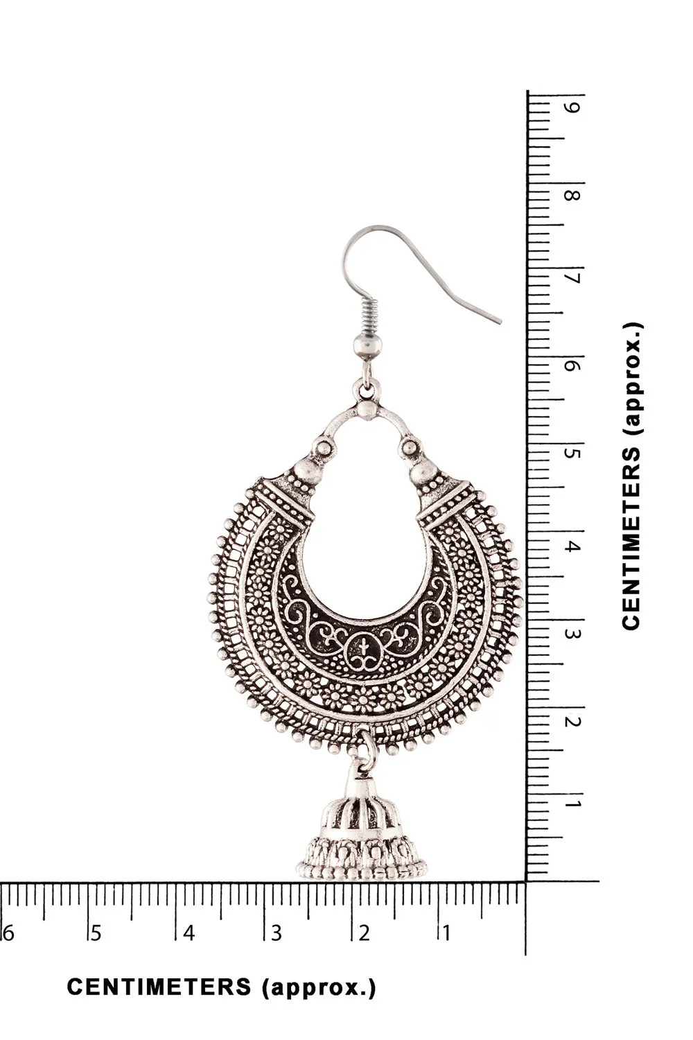 Alloy Jhumka Earring in Silver