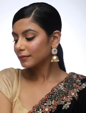 Alloy Jhumka Earrings in Gold