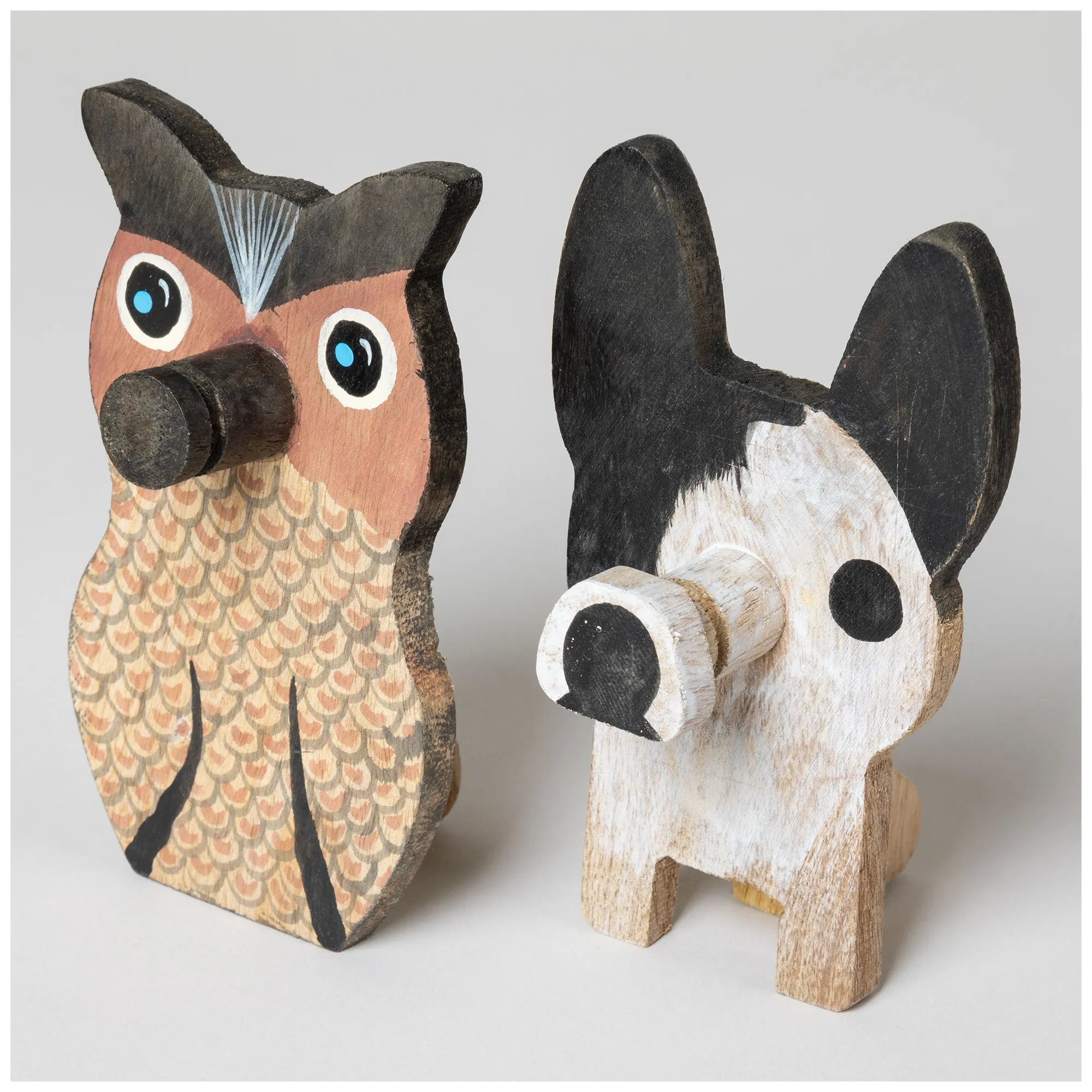 Animal Noses Wooden Glasses Holder