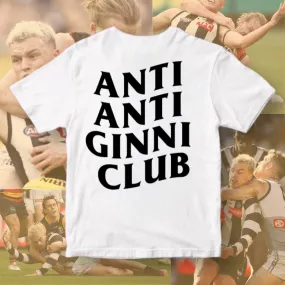 ANTI ANTI GINNI/SWOOP LUKE: FRONT & BACK - WHITE TEE