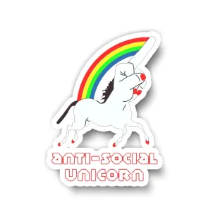 ANTI-SOCIAL UNICORN Sticker