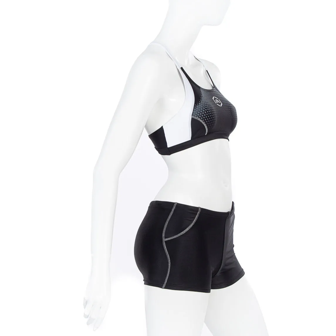 Aquarapid 2-piece women's swimsuit for the sea or swimming pool ALFA/C black