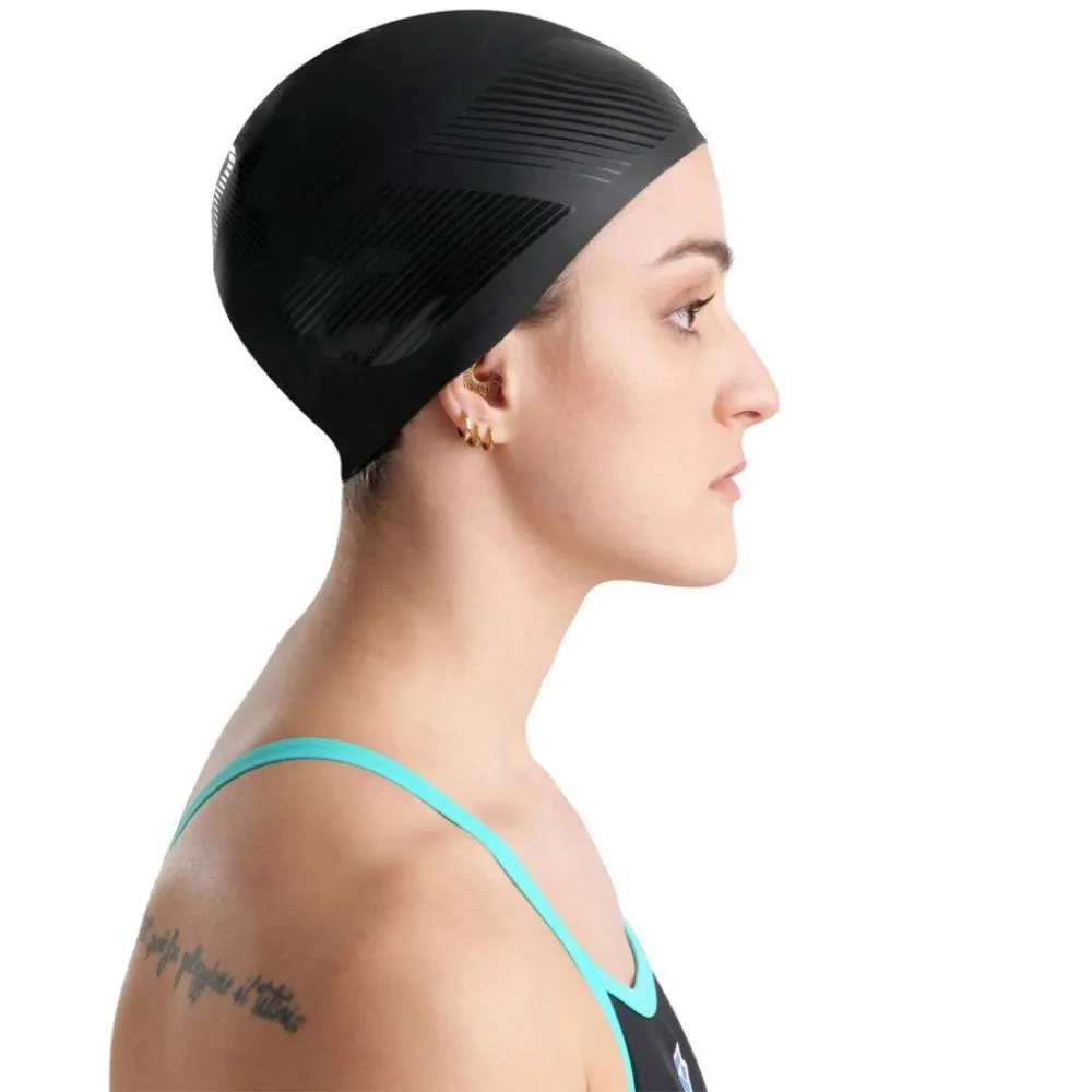 ARENA Adult Diamonds Silicone  Swimming Cap (Black)