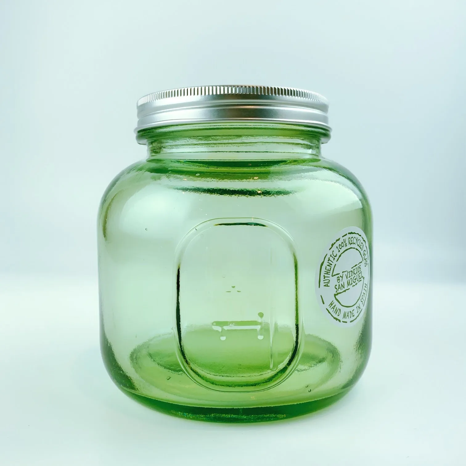 Authentic San Miguel Glasses 100% Recycled Glass Jar - Green 36 oz