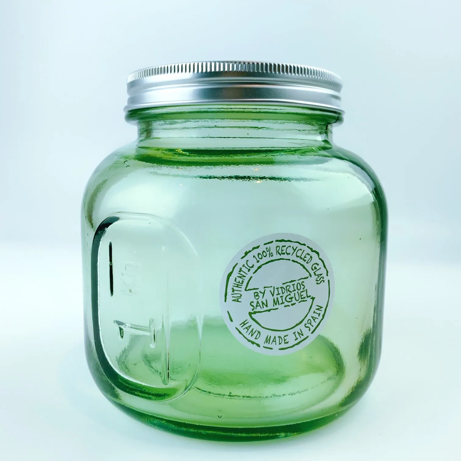 Authentic San Miguel Glasses 100% Recycled Glass Jar - Green 36 oz