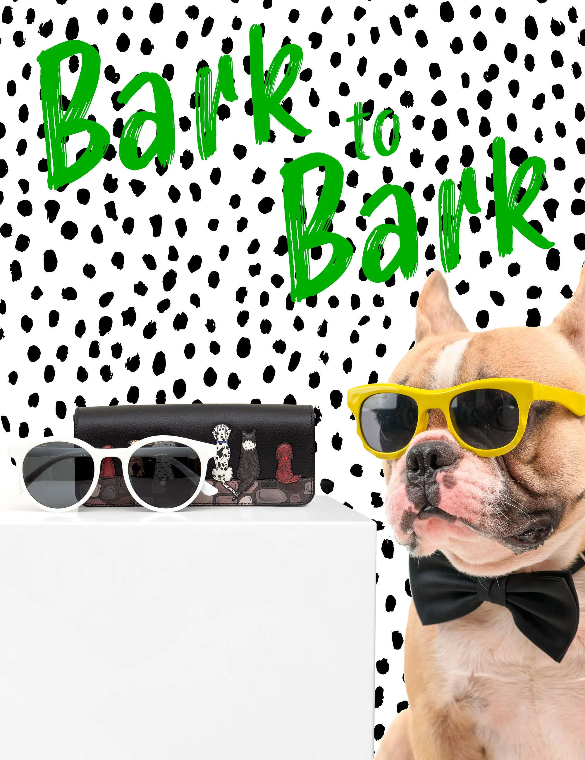 Bark to Bark Black Leather Glasses Case