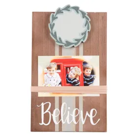 Believe Wreath Ribbon Frame