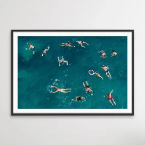 Blue Water Swim - Photographic Print of People Swimming By Carlo Tonti