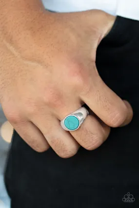 Carbon Print Blue Ring Paparazzi Accessories