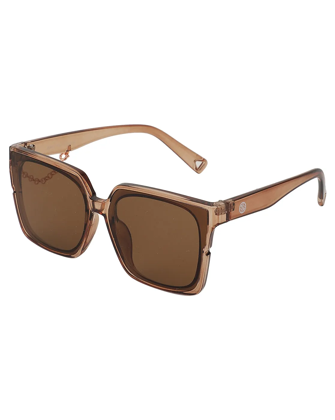 Carlton London Brown Lens & Brown Square Sunglasses With Uv Protected Lens For Women