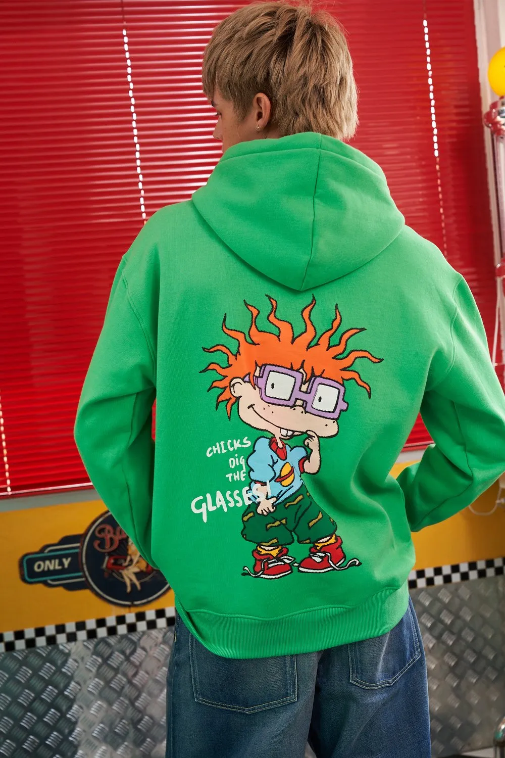 Chicks Dig The Glasses Green Hoodie