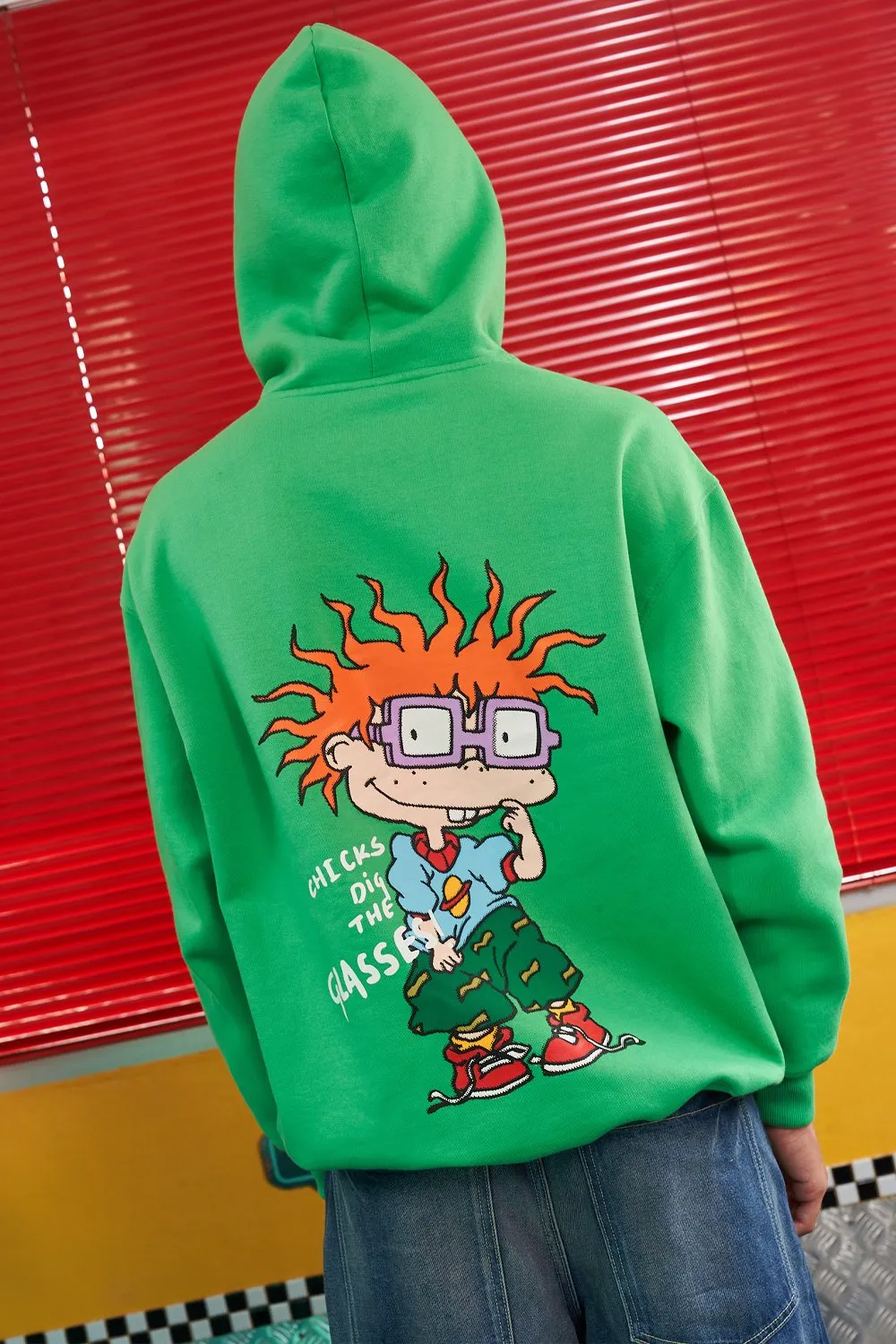 Chicks Dig The Glasses Green Hoodie