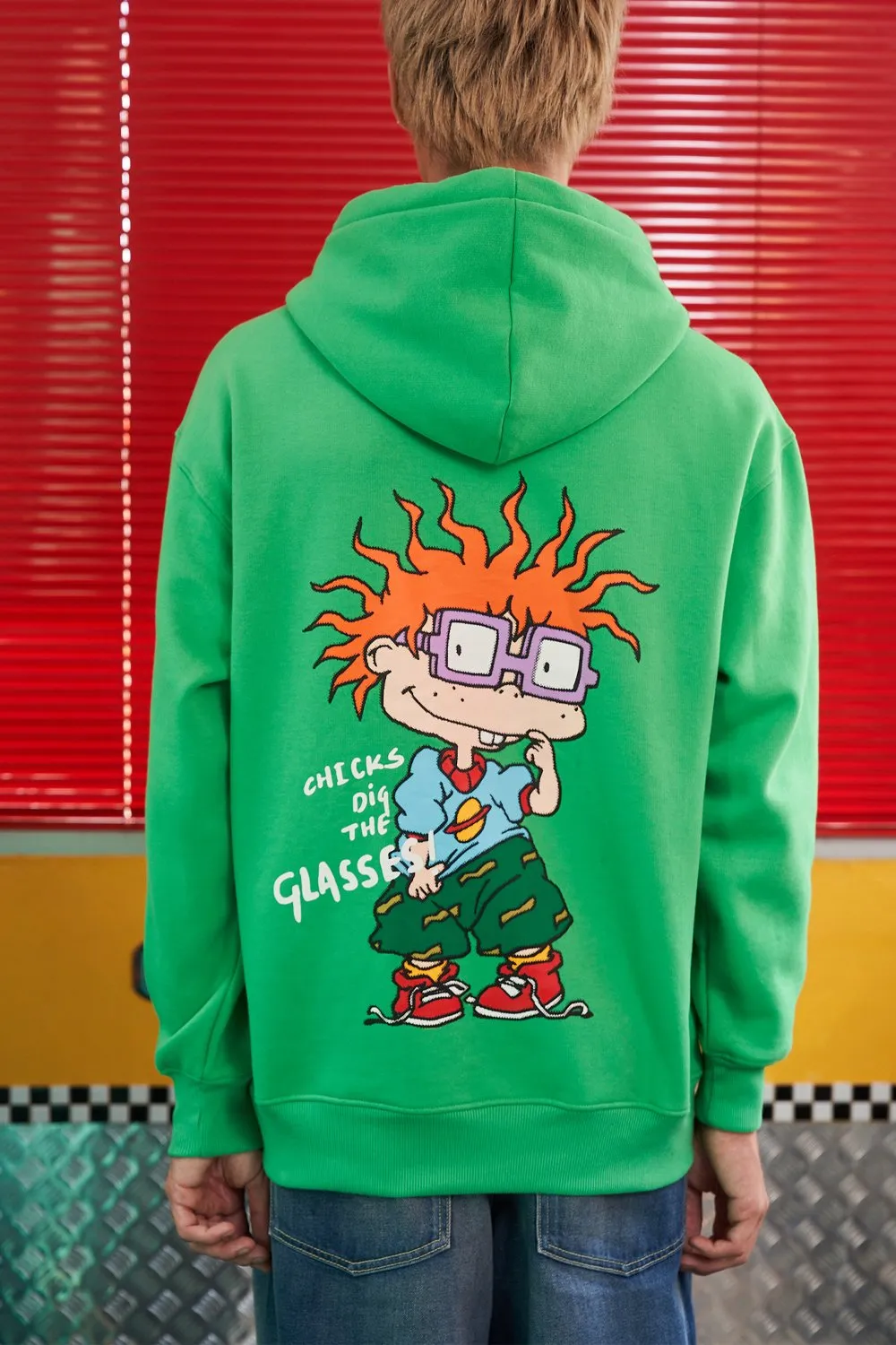 Chicks Dig The Glasses Green Hoodie