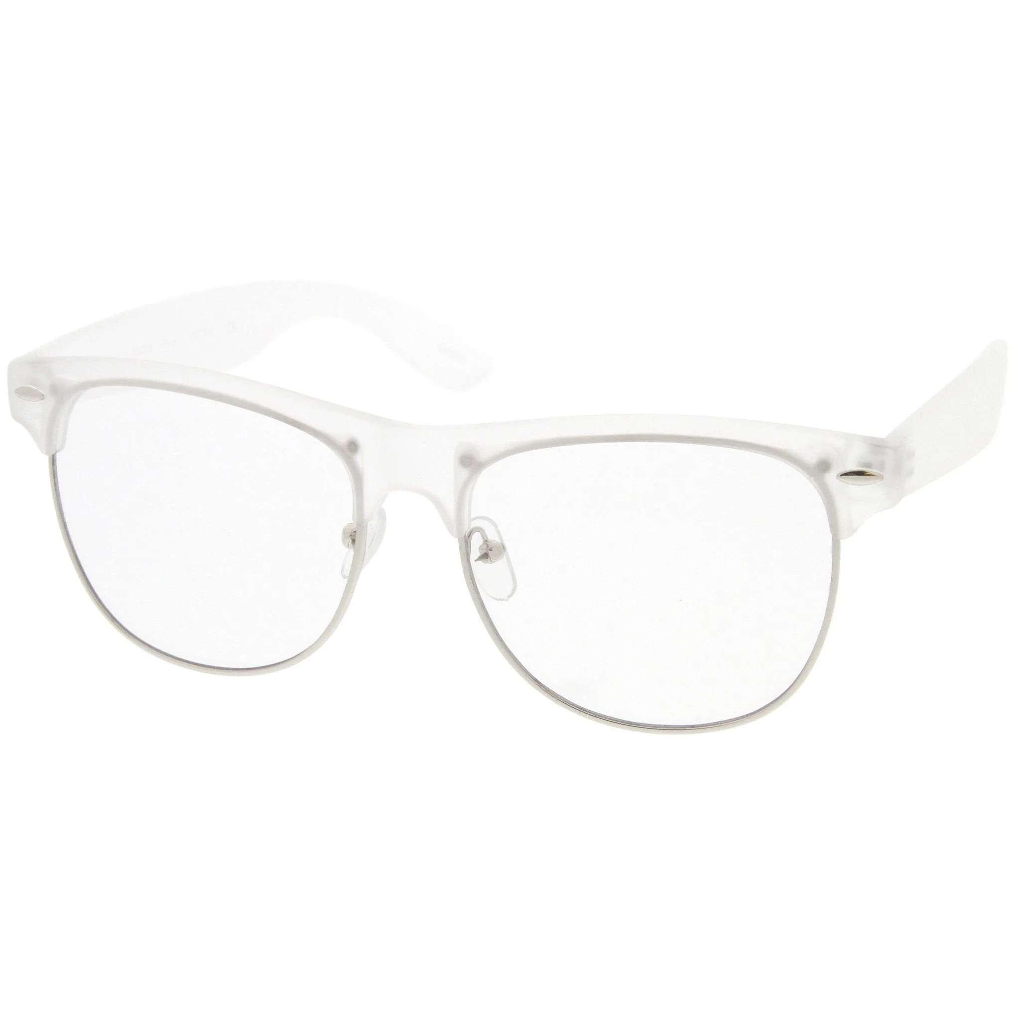 Classic Dapper Vintage Horned Rim Clear Lens Glasses