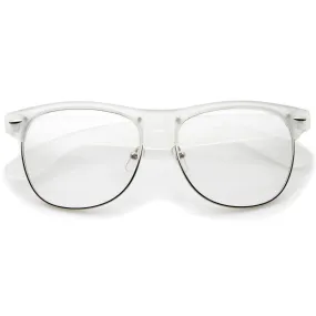 Classic Dapper Vintage Horned Rim Clear Lens Glasses