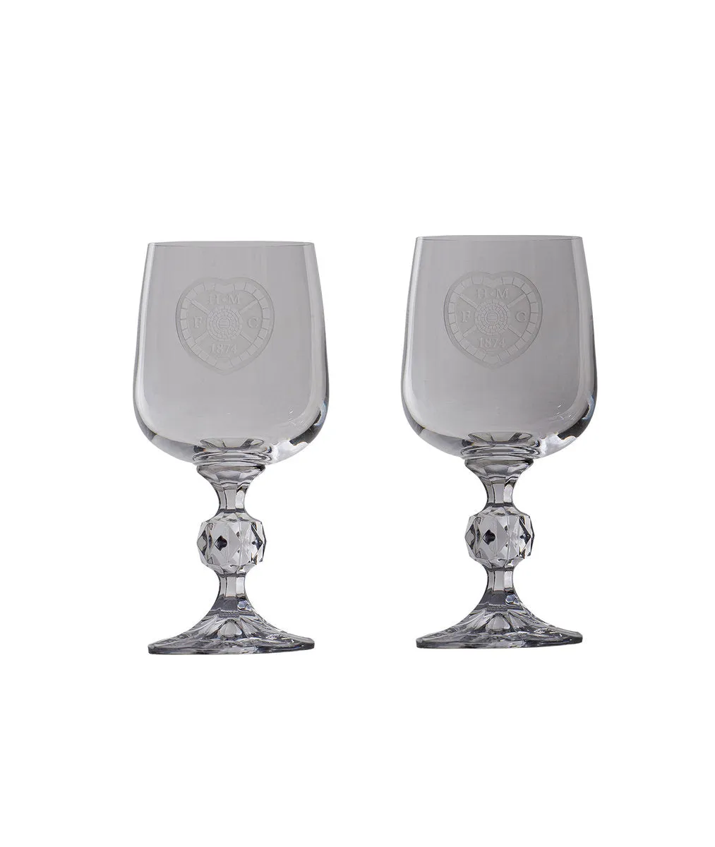 Crested Pair of Wine Glasses