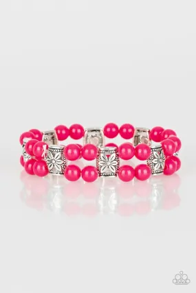 Daisy Debutante Pink Bracelet - Paparazzi Accessories