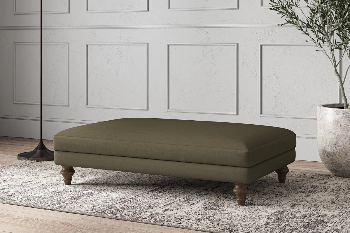 Deni Large Footstool - Recycled Cotton Fatigue