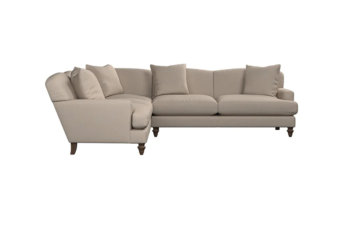 Deni Super Grand Left Hand Corner Sofa - Recycled Cotton Fatigue