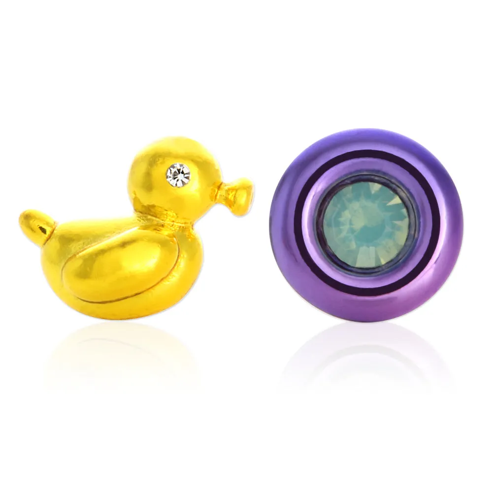 Duck and Swimming Ring Pool Floats Mix and Match Studs Earrings