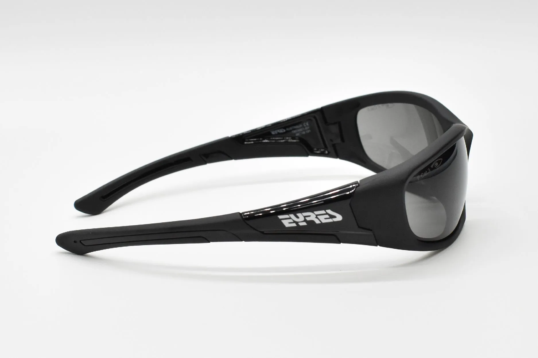 Eyres Bercy Matt Black with Gloss Black Frame, Grey Lens Safety Glasses 150-MS1-GY