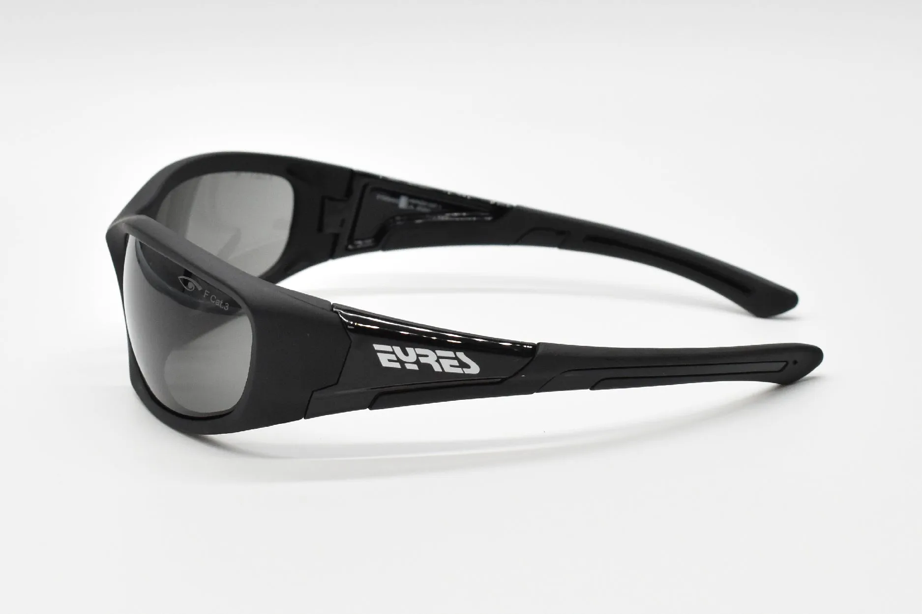 Eyres Bercy Matt Black with Gloss Black Frame, Grey Lens Safety Glasses 150-MS1-GY