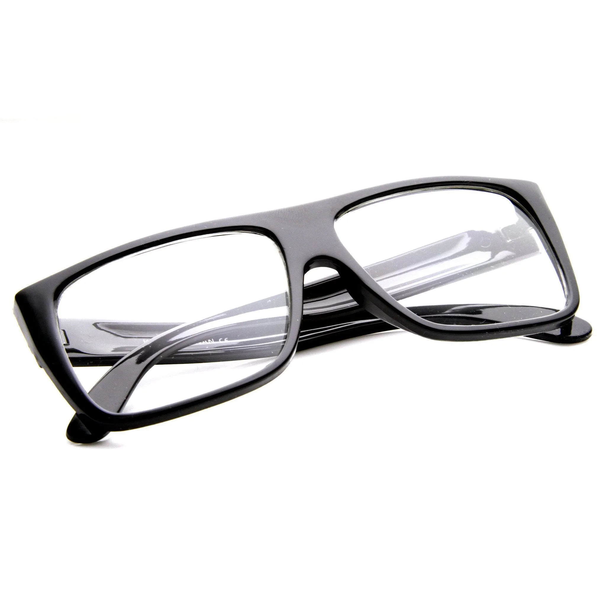 Flat Top Square Clear Lens Fashion Glasses