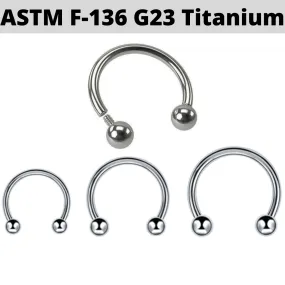 G23 Internally Threaded Titanium Horseshoe