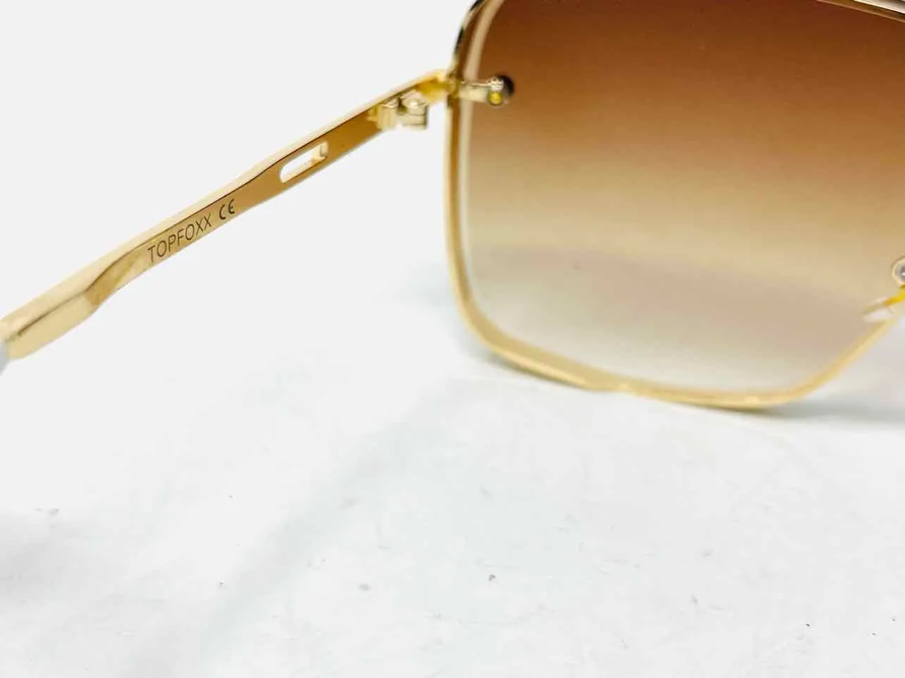 Gold/Brown W/ Case Accessories Sunglasses