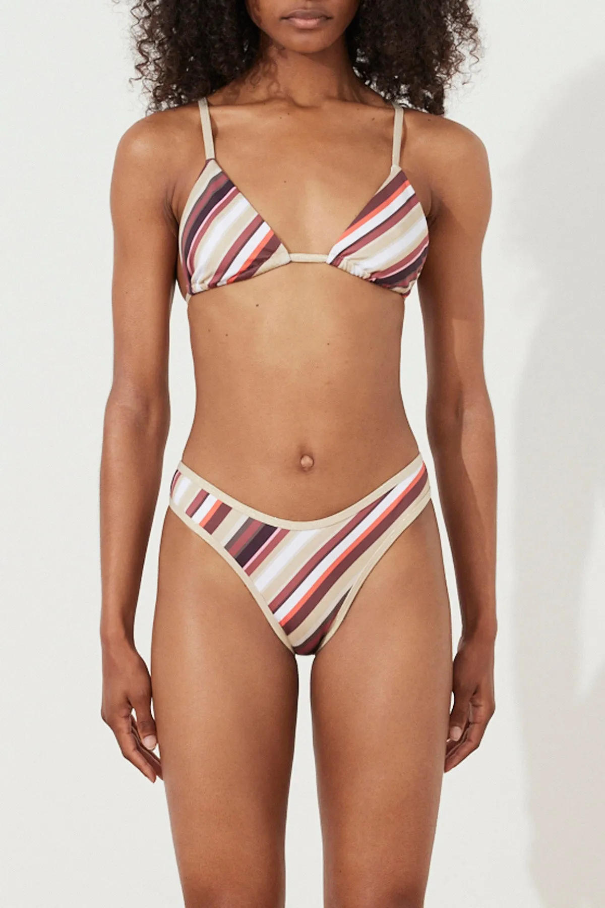 Golden Retro Stripe Curve Brief