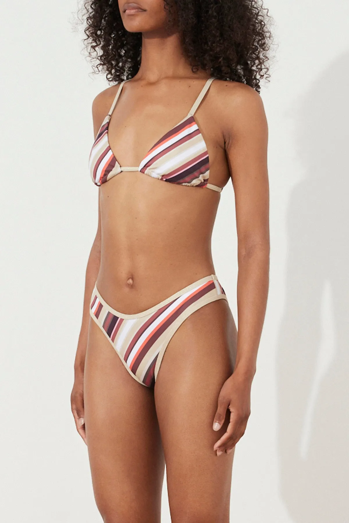 Golden Retro Stripe Curve Brief