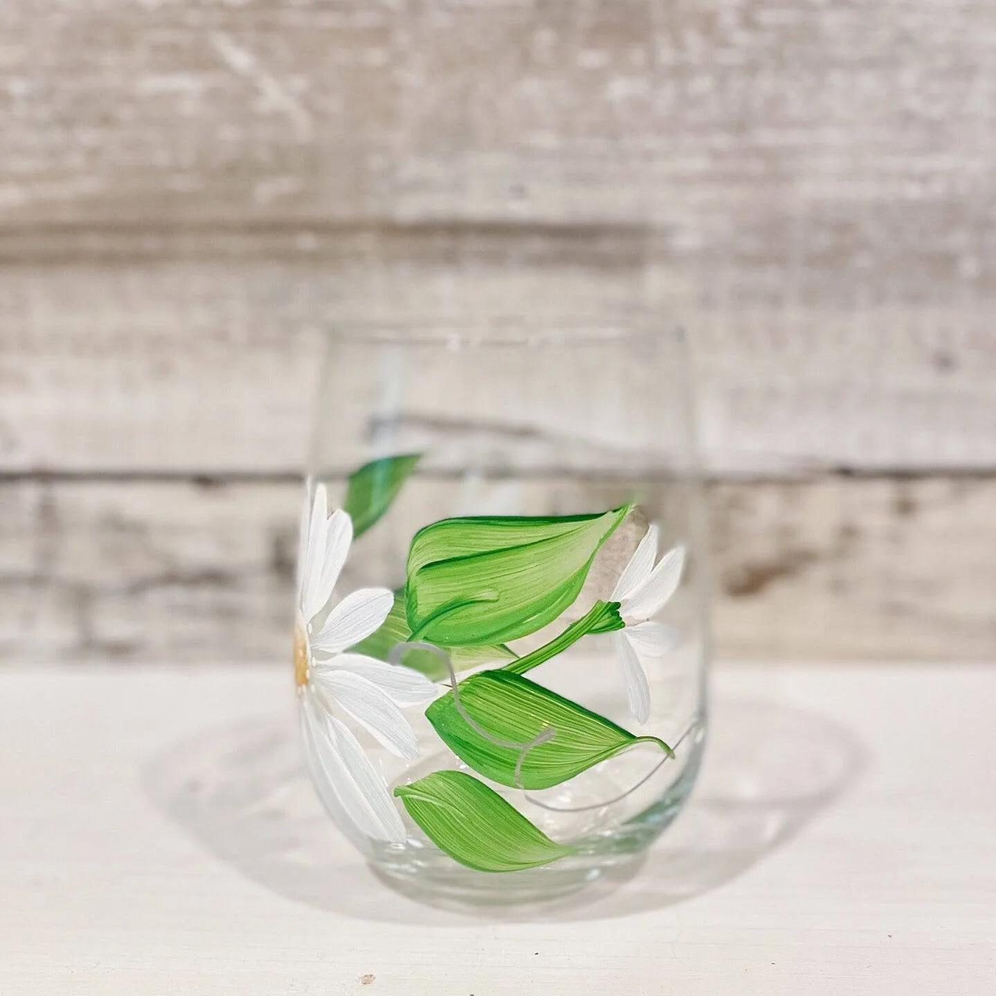 Hand Painted Stemless Wine Glasses | Various Designs