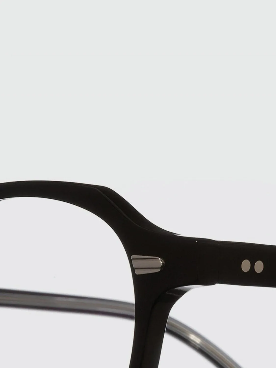 Hexagonal-Frame Acetate Optical Glasses Black