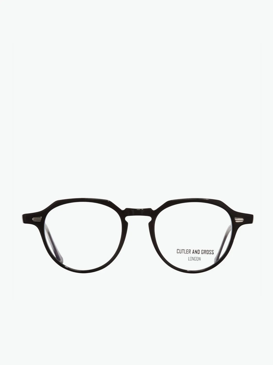 Hexagonal-Frame Acetate Optical Glasses Black