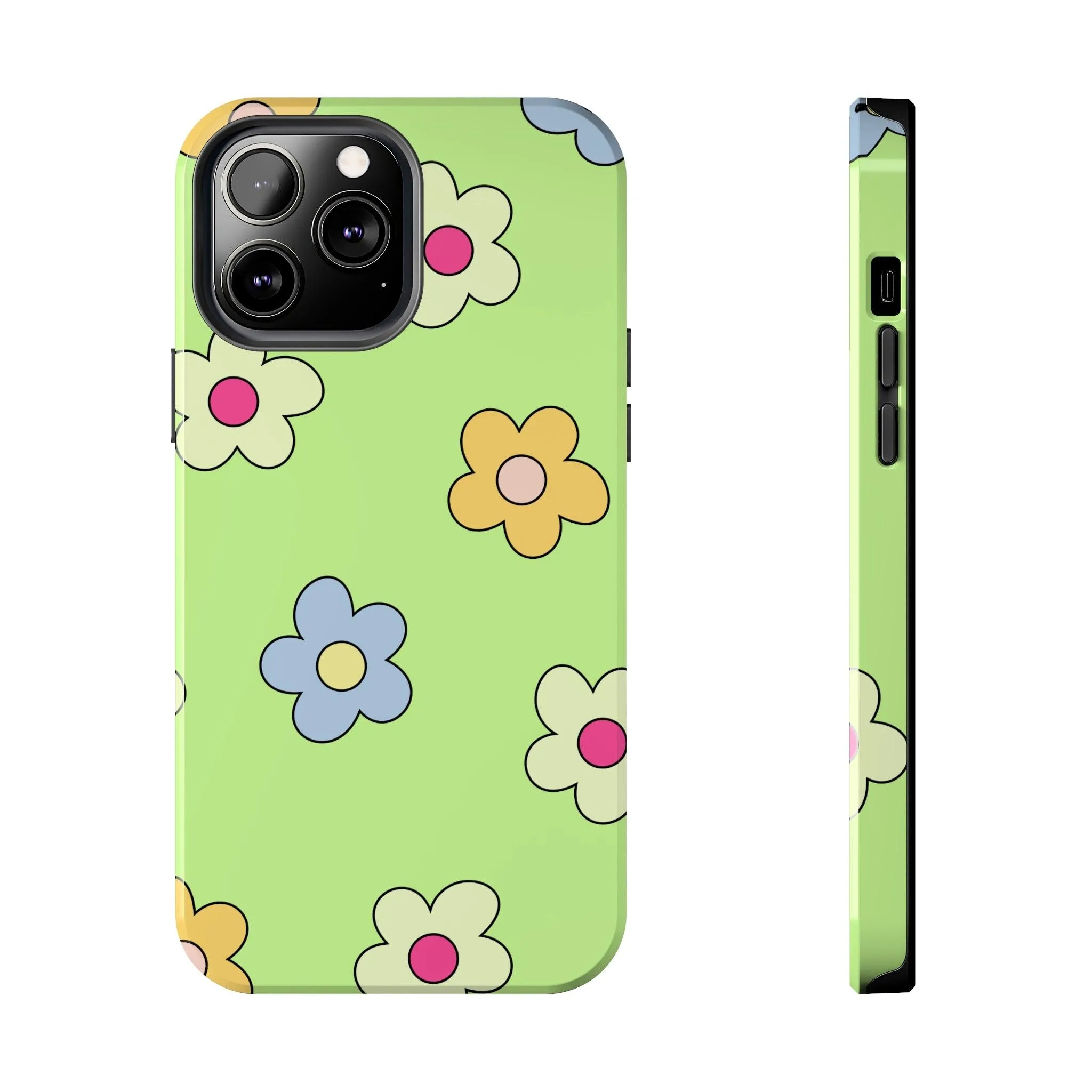 Hippie Flowers | Retro Green Case