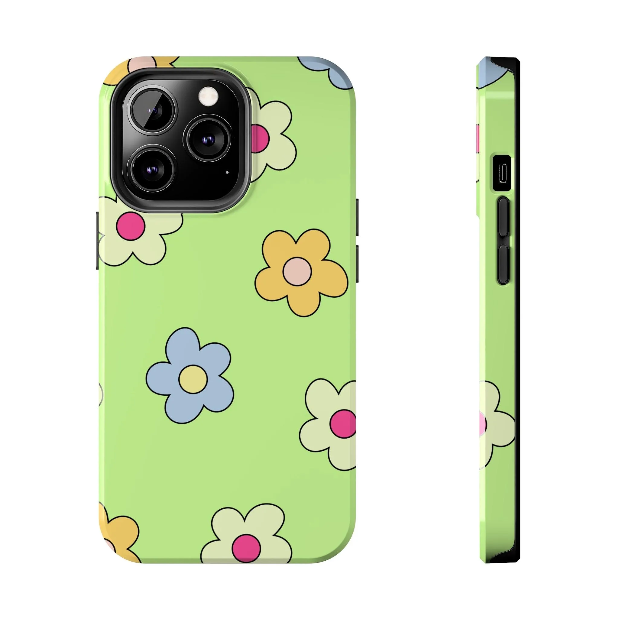 Hippie Flowers | Retro Green Case